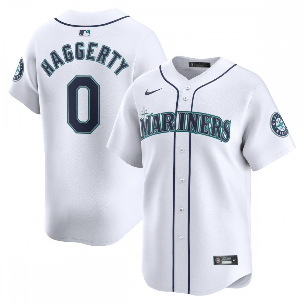 Sam Haggerty Seattle Mariners Home Limited Player Jersey - White-Pro Kit Vault | Brand New 26/27 Sports Jerseys